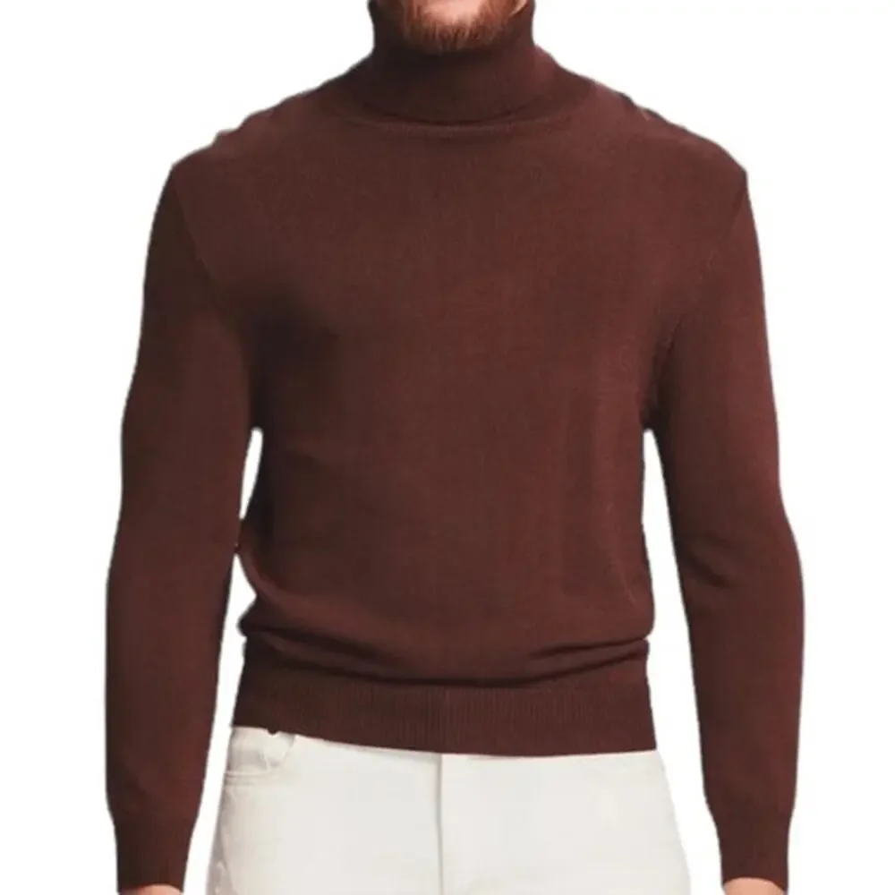 Ser.O.Ya Mens Unisex Size Medium Dark Brown Long Sleeve Weston Turtleneck NEW